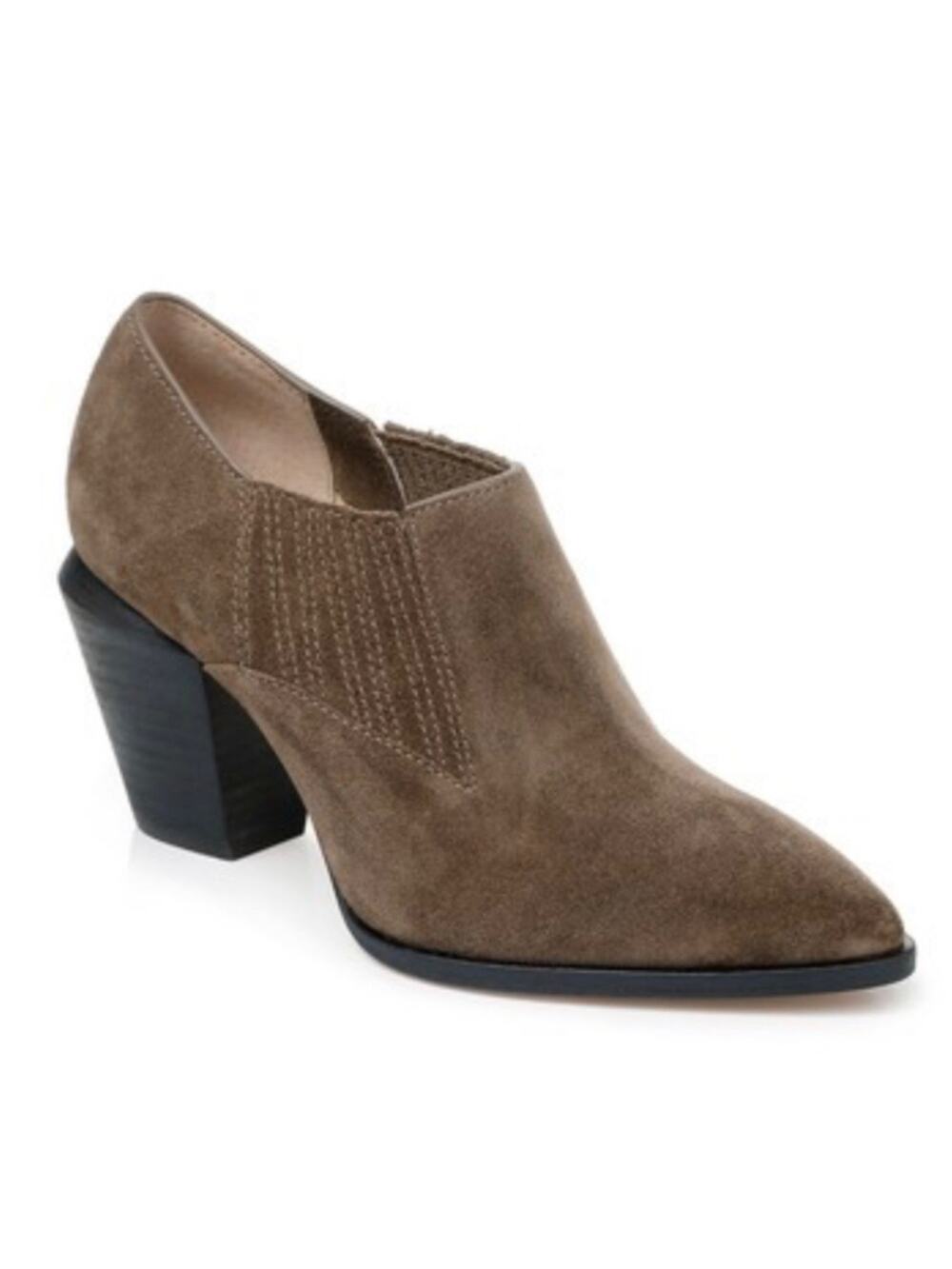 Splendid Hertha Block Heel Suede Booties Sable Brown Women's Size 8 NEW
